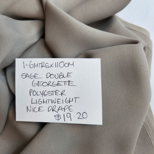 1.6mSage double georgette