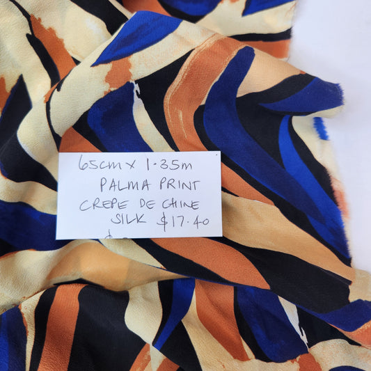 Palma print crepe de chine