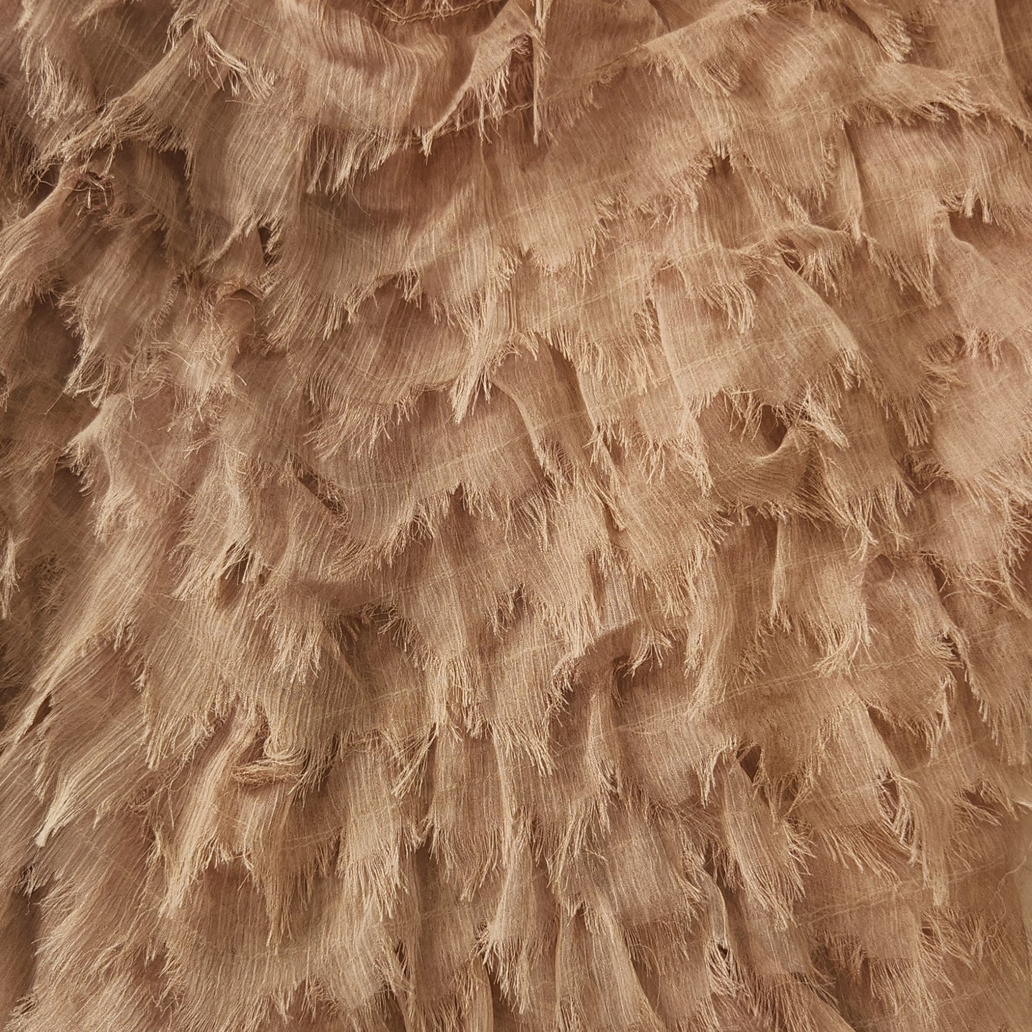 4. Silk ruffle dusty pink off cut