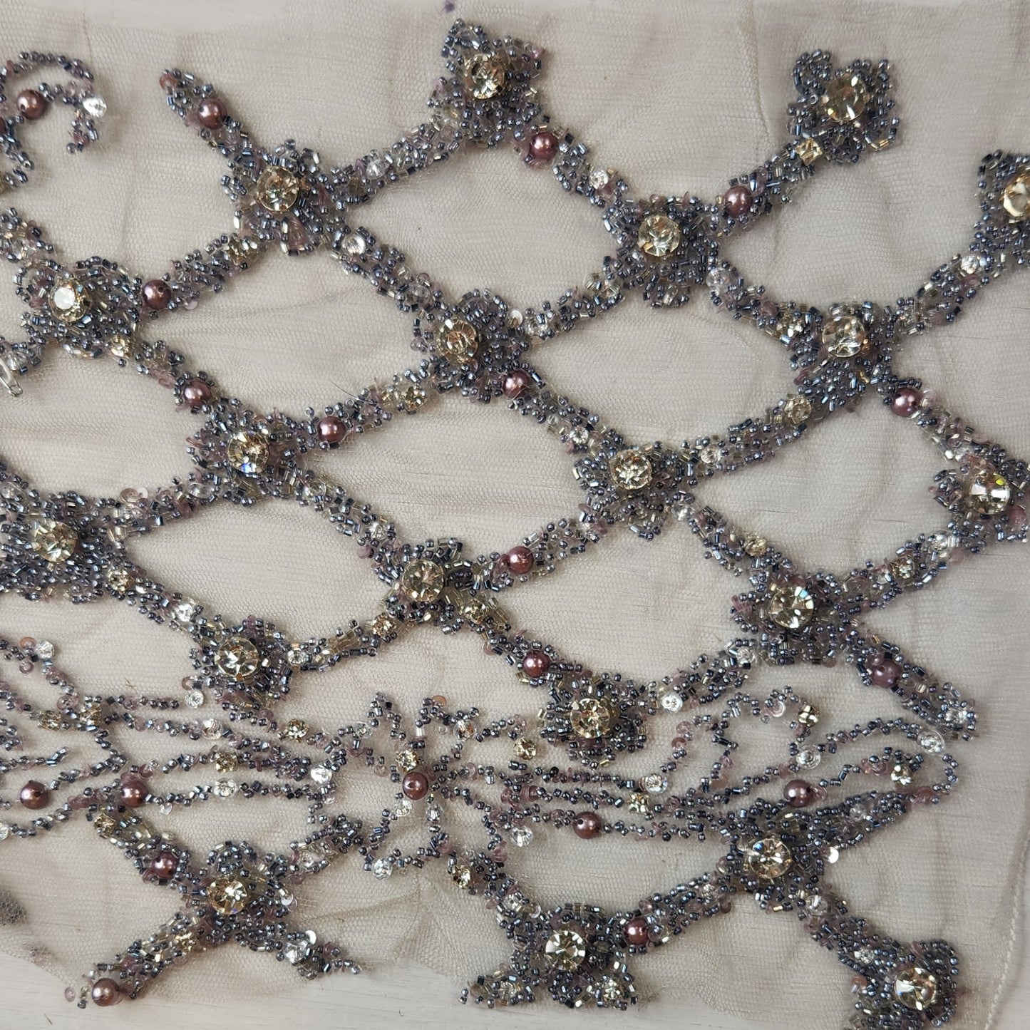 48. Beads and diamante net
