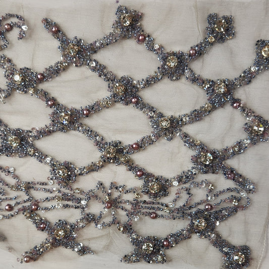 48. Beads and diamante net