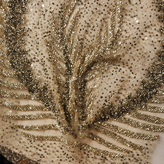 55. Bugle beads on mesh