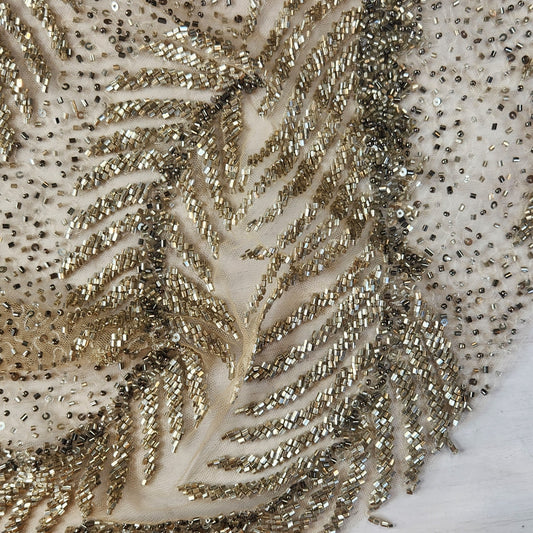 61. Bugle beads on mesh