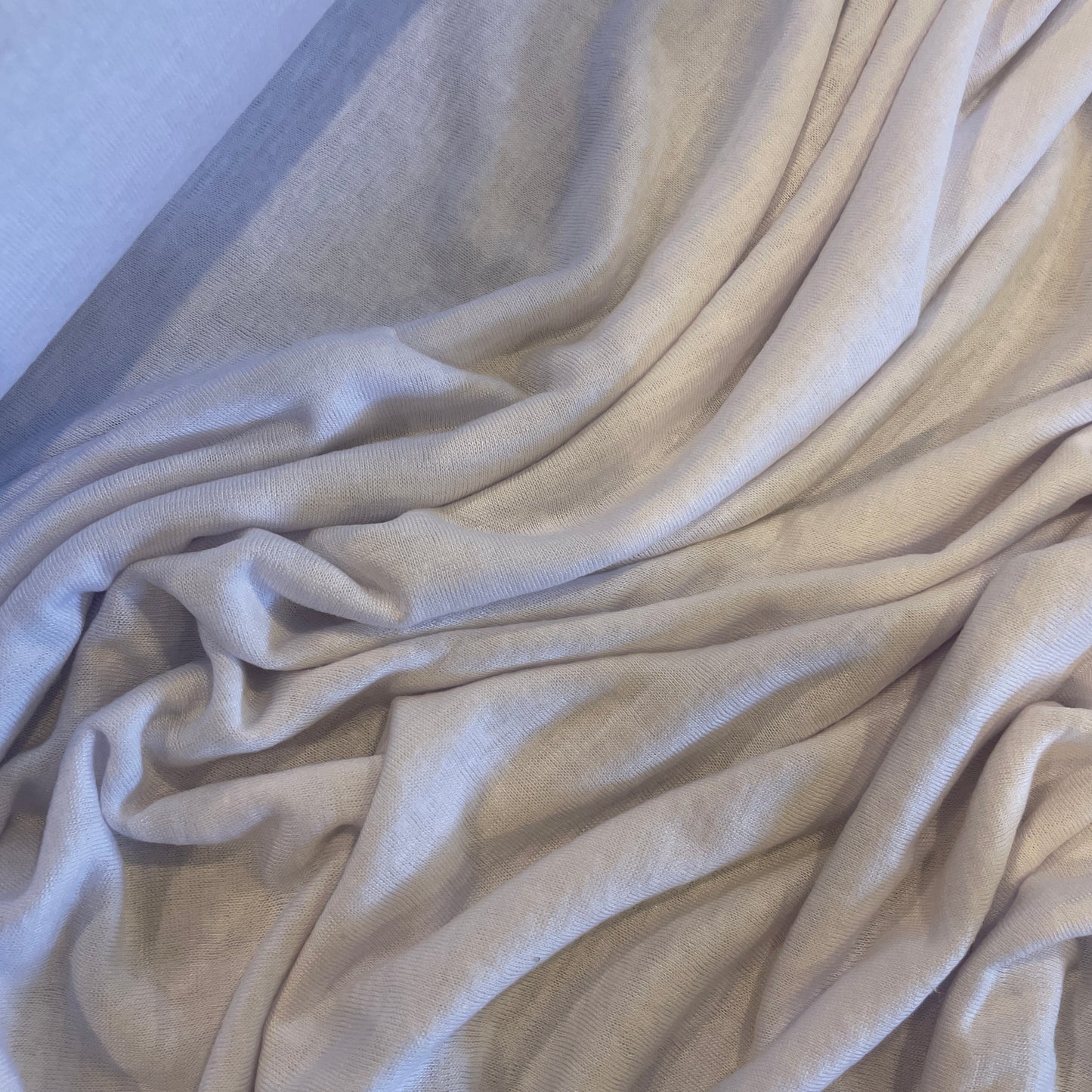 polar white linen cupro knit