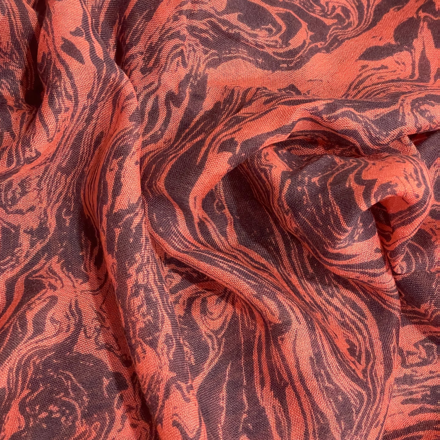 Coral marble ultra soft silk cotton gauze