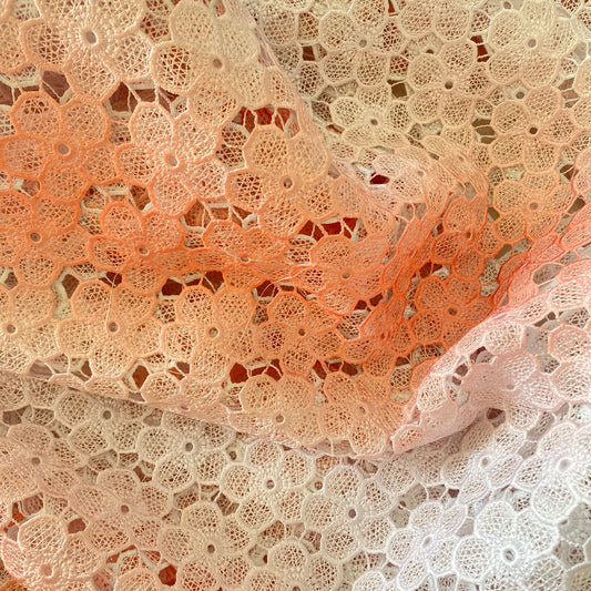 2.5 m Pink Floral Guipure Lace