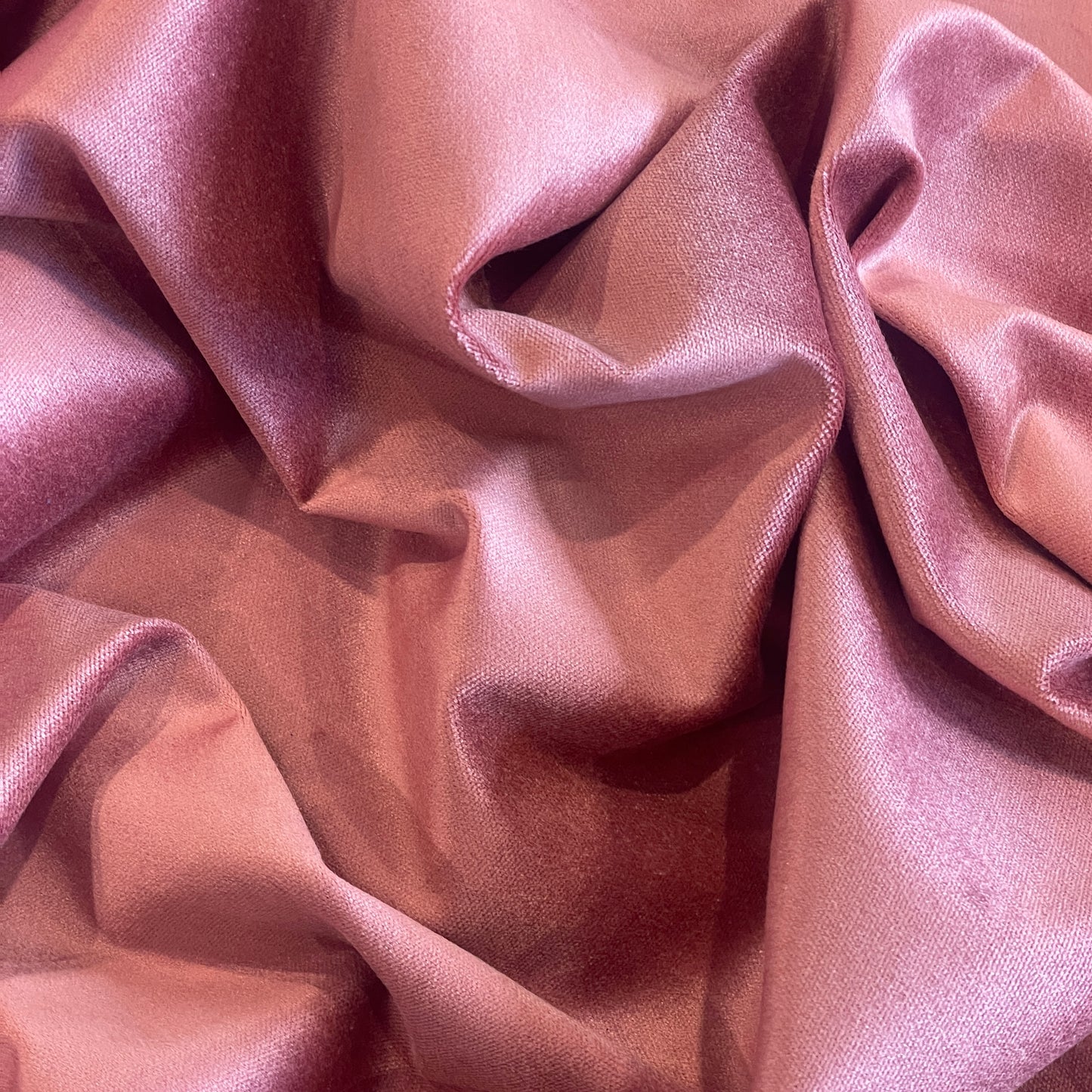 Dusty pink stretch woven velvet