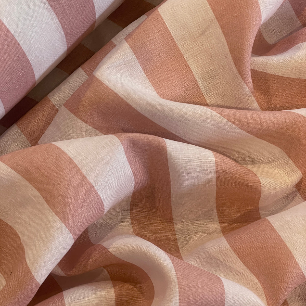 Salmon stripe linen
