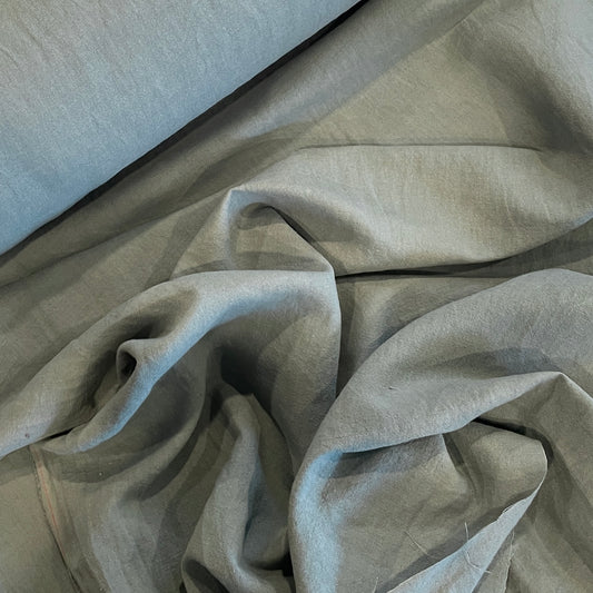 Dark duck egg blue linen