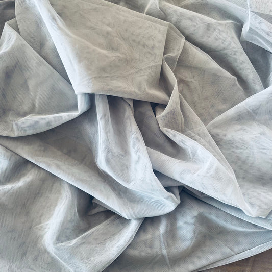 4.7m Pale Grey Soft Tulle Polyester