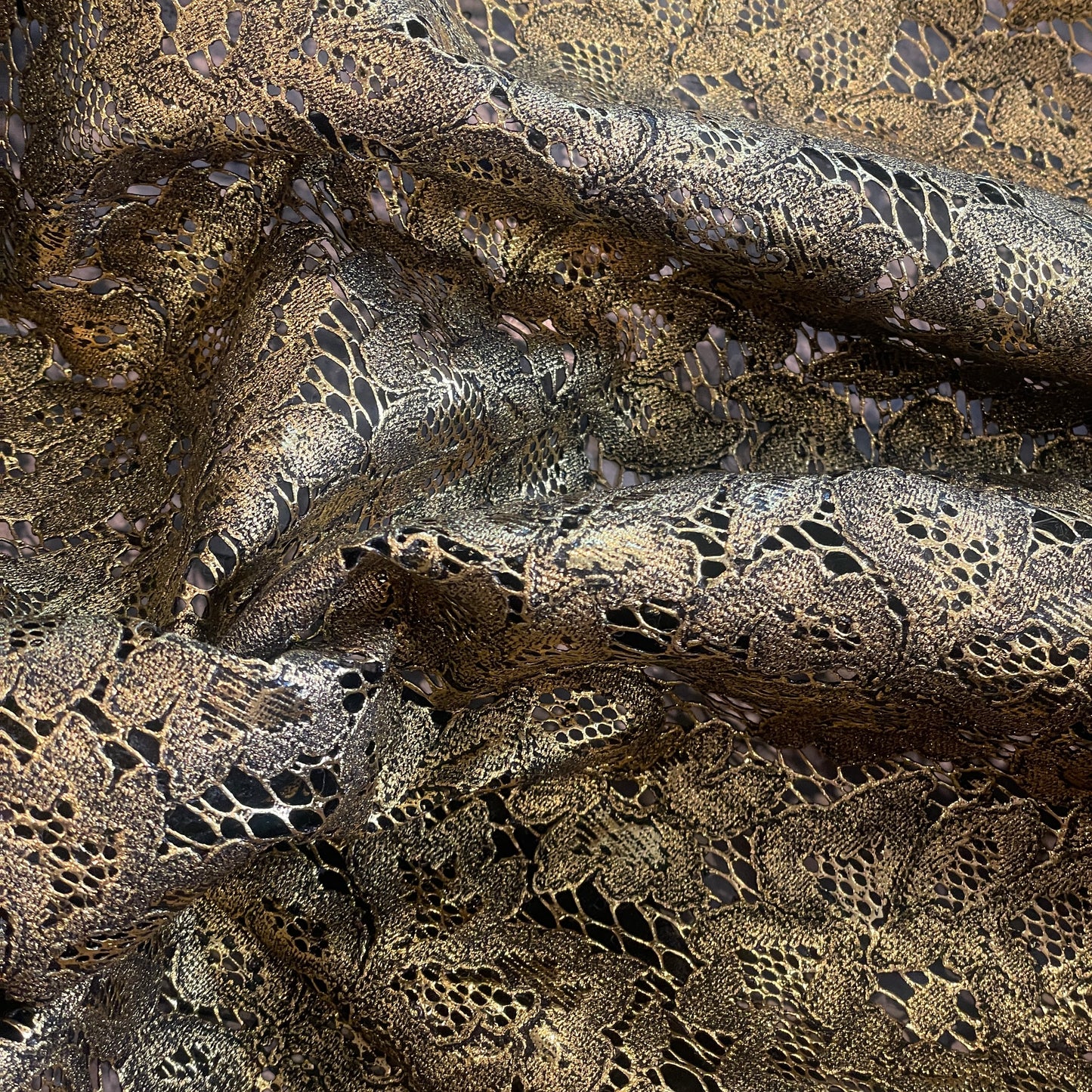 Enchanted gold foil lace