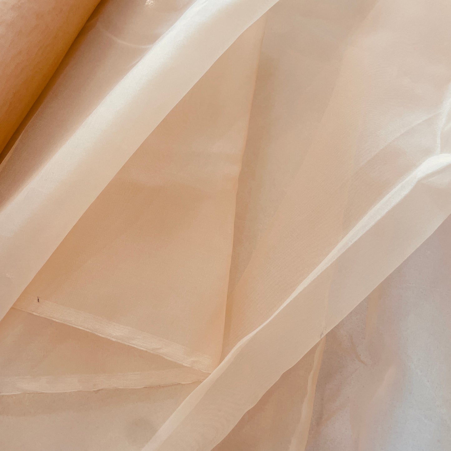 Burnt honey silk organza