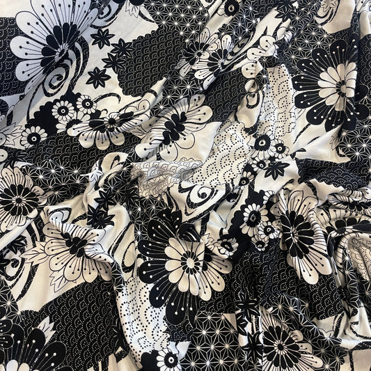 Daisy wheel viscose jersey