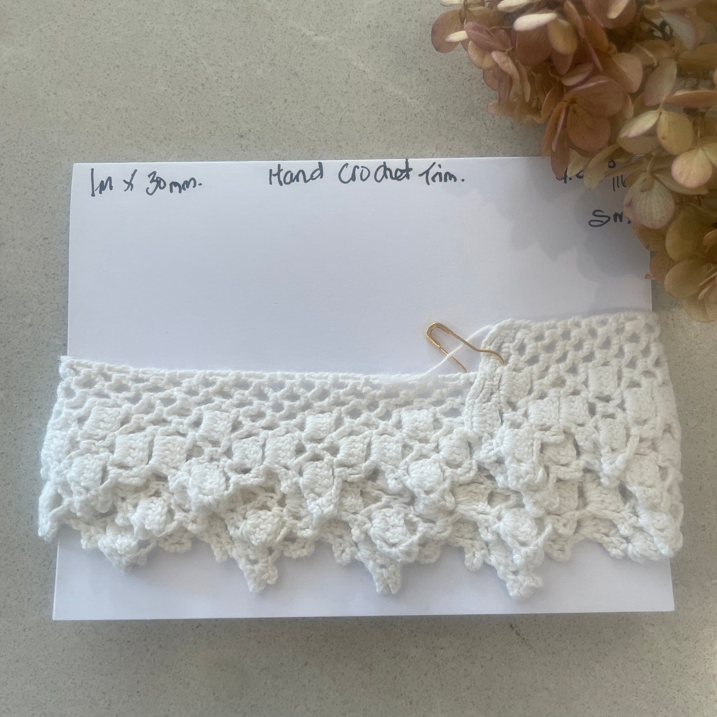 1m hand crochet lace #116