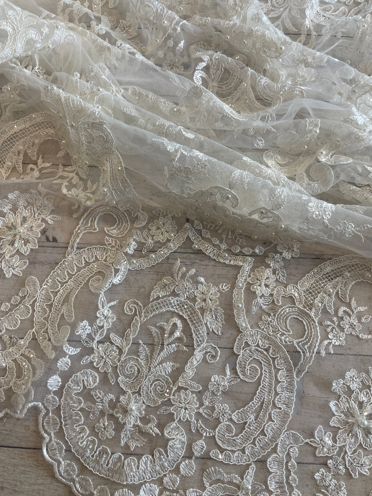 Imogen corded beaded lace