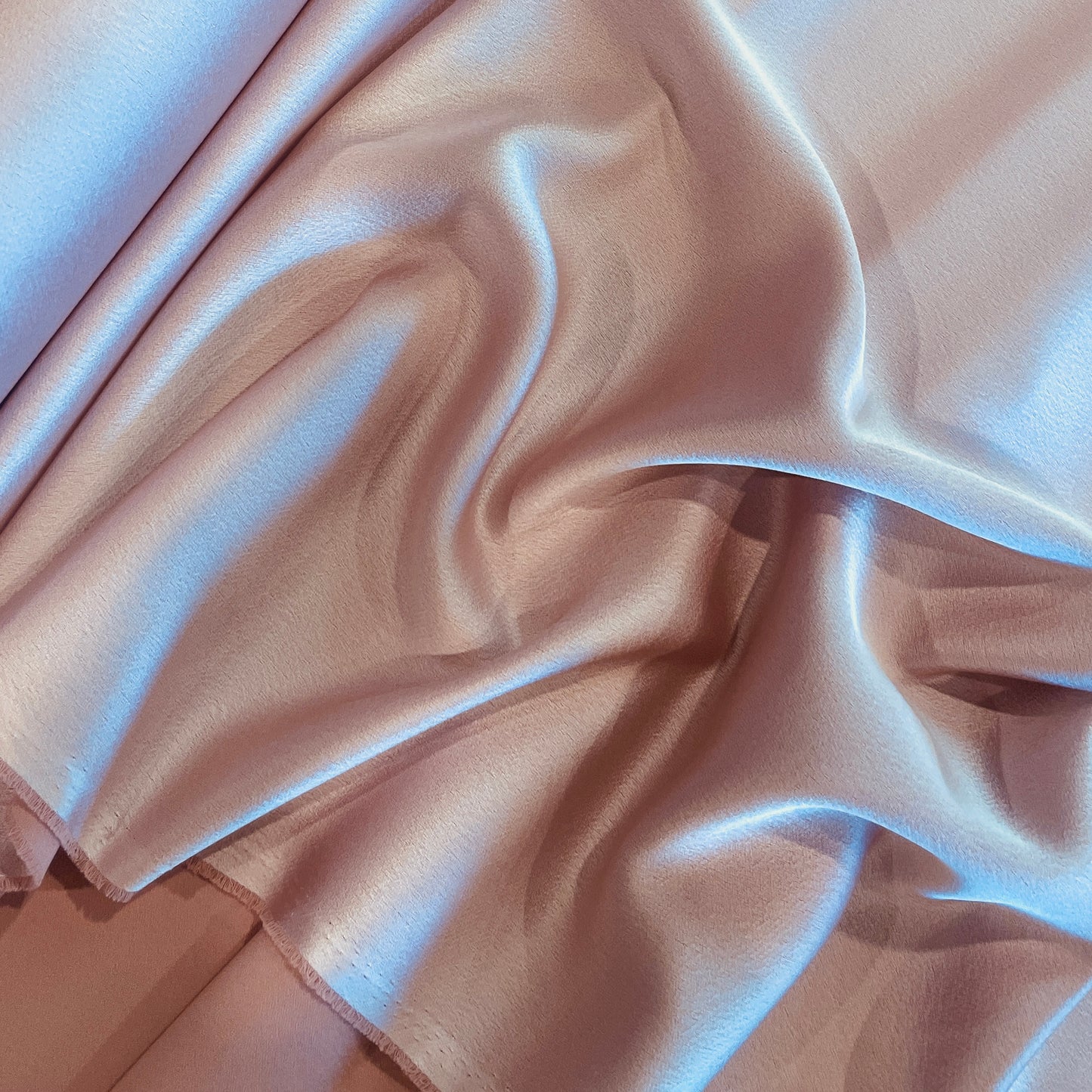 Dusty pink crepe satin