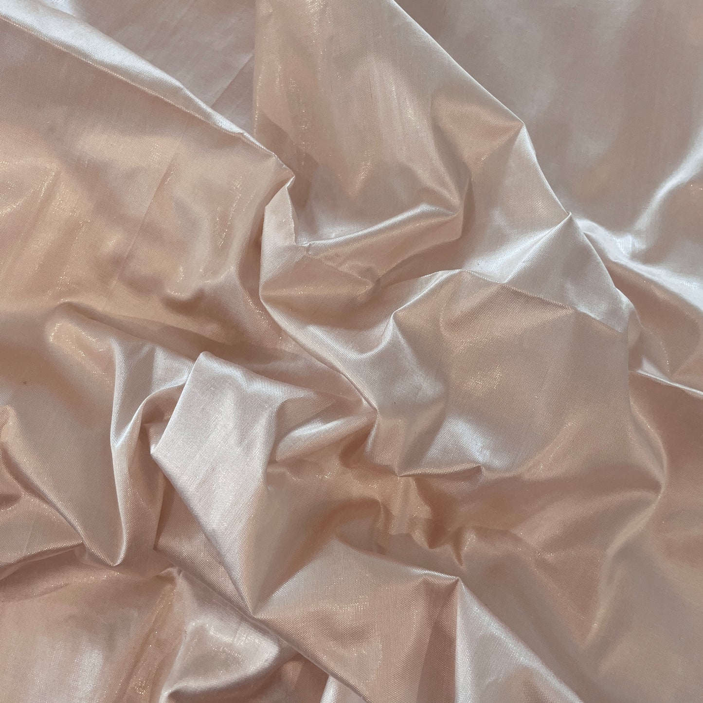 1m blush lurex thread silk dupion