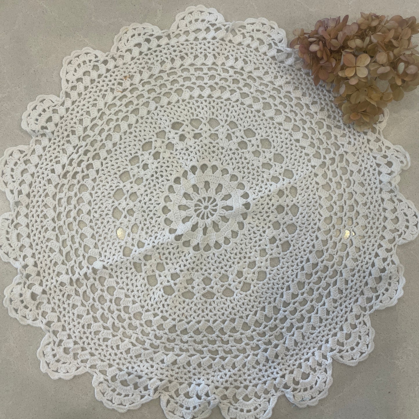 vintage white doily #5