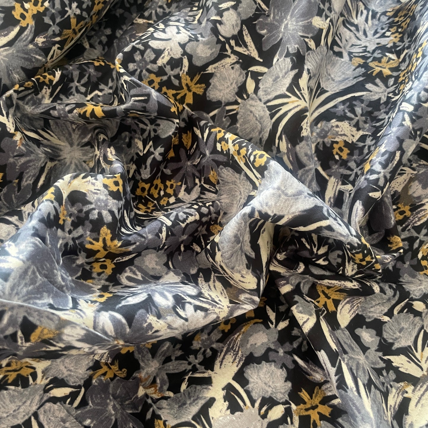 Midnight garden shadows cotton lawn