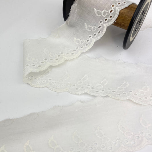 Bianca Ivory 65mm Broderie Trim