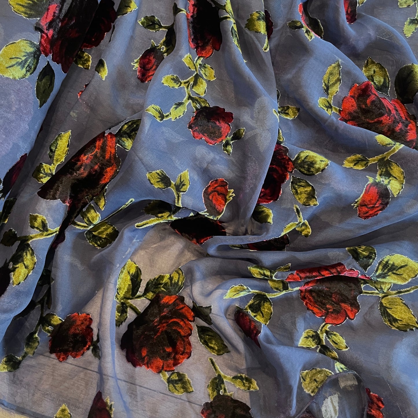 rose garden burnout velvet