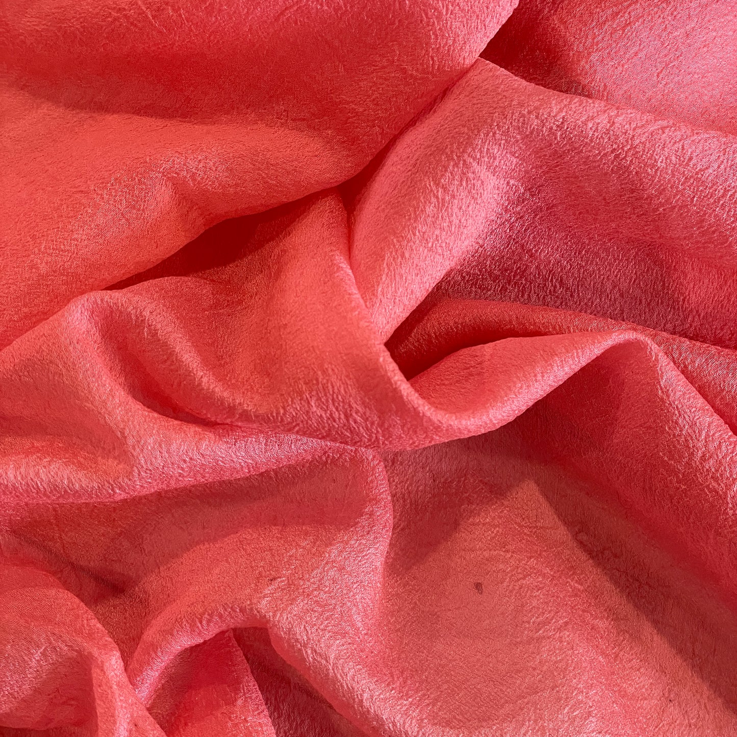 Coral Crinkle Georgette