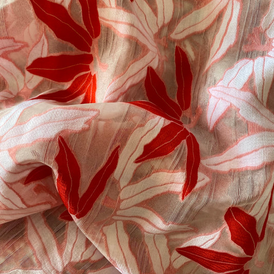 1.9 m Flame Flower Cut Pile Organza