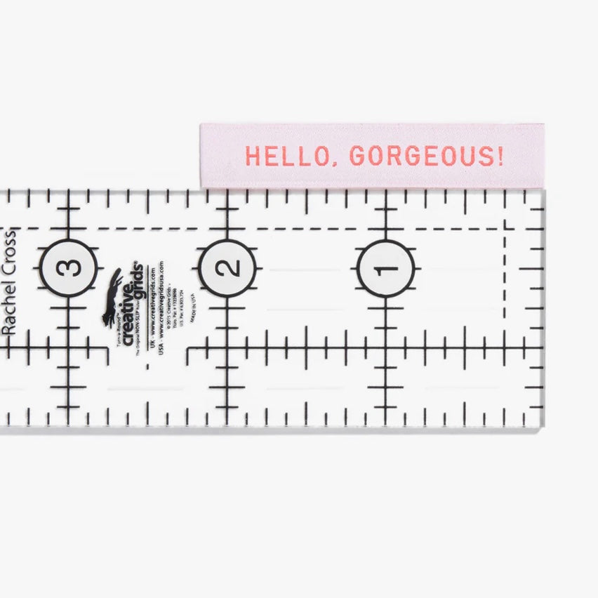 KATM hello gorgeous woven labels