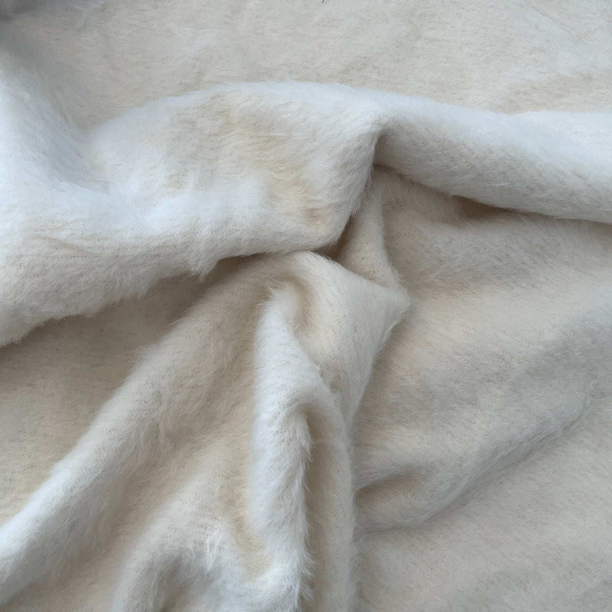 80cm ivory faux mohair