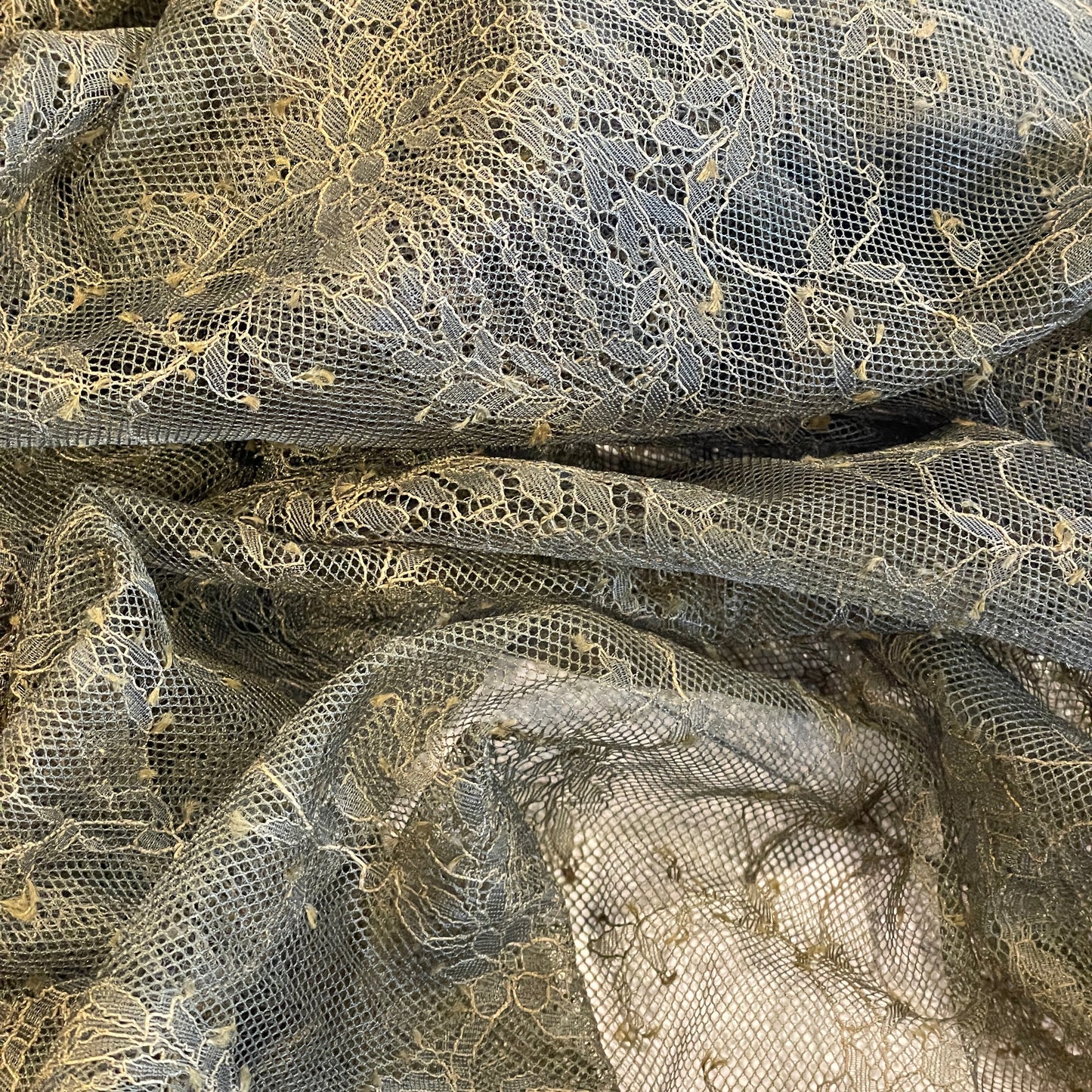 Olive garden trellis lace panel