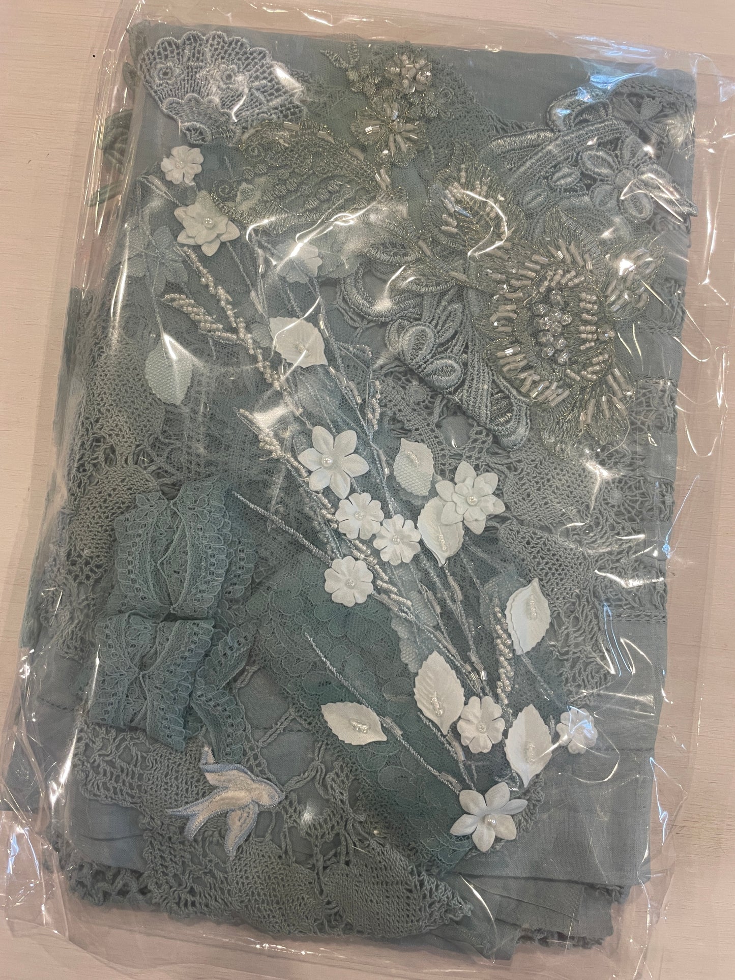 Duck egg vintage linen pack #5