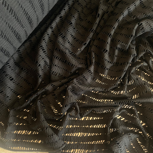 mystic black ladder knit