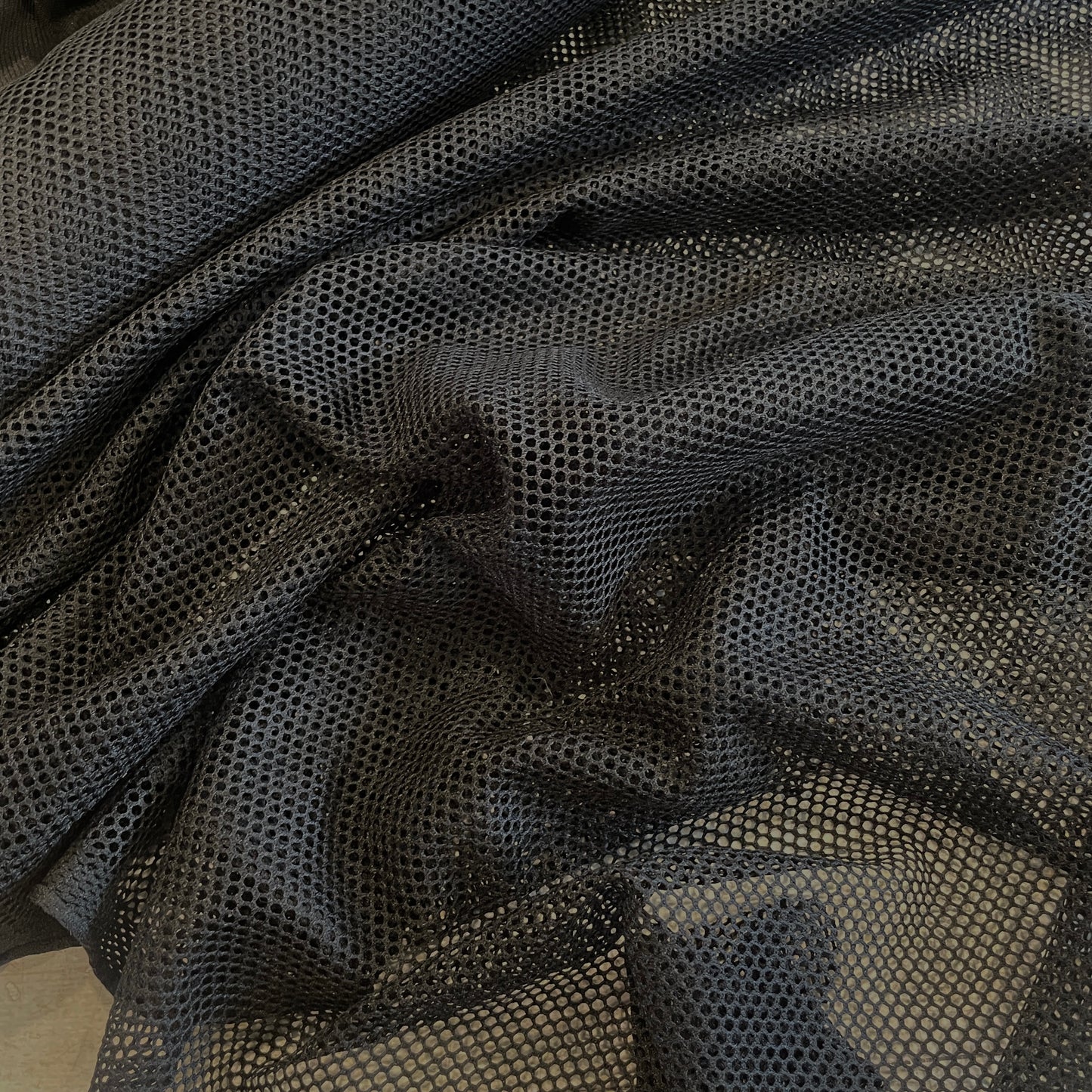 Black non stretch fish net mesh