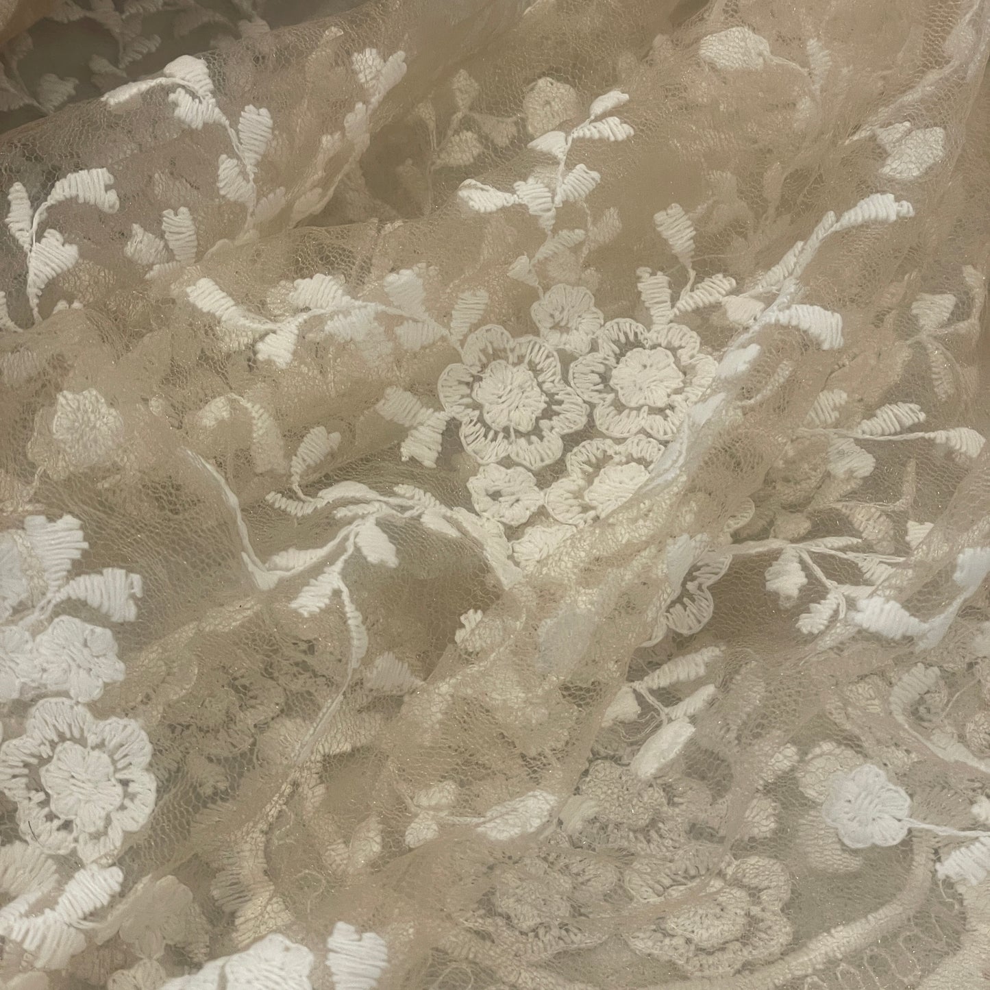 Willow embroidered tulle lace