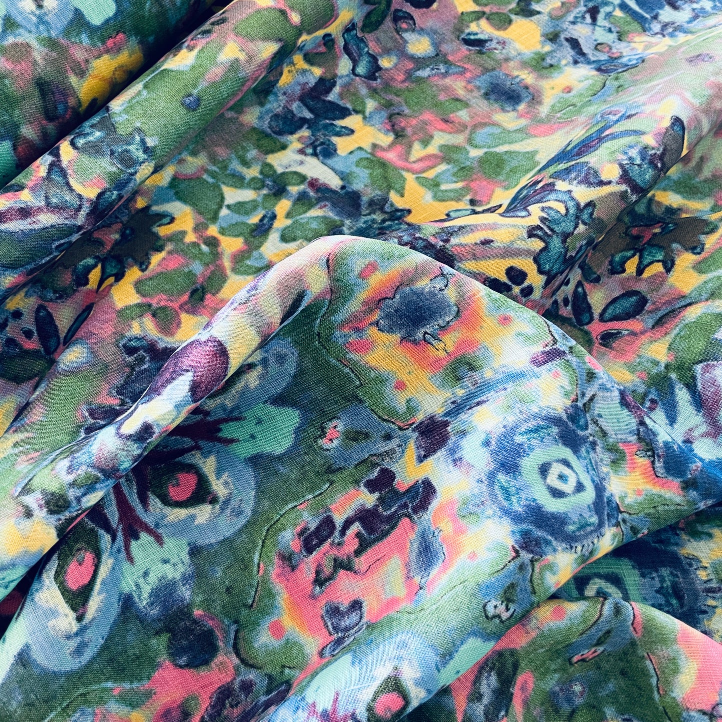 Sea scape mid weight linen