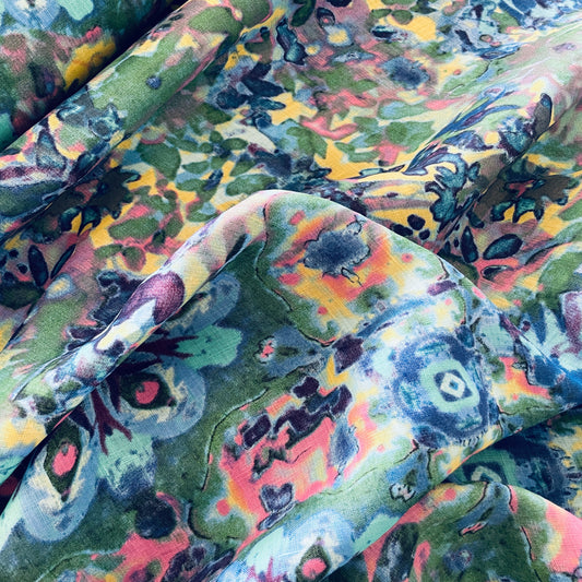 Sea scape mid weight linen