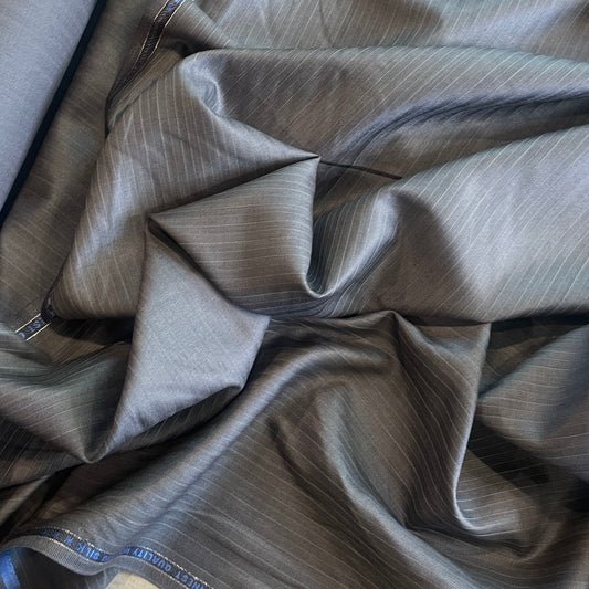 Charcoal pin stripe fine wool suiting