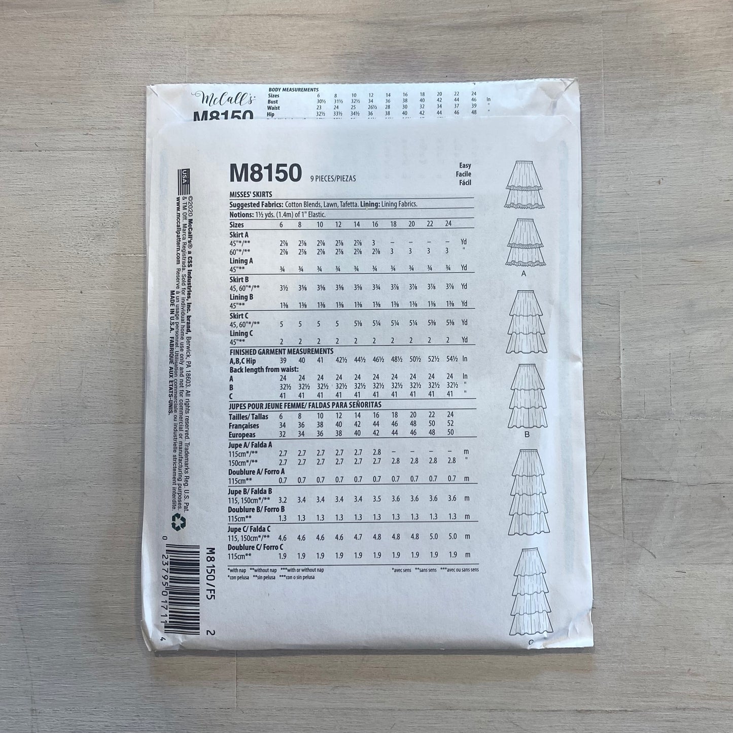 McCall's M8150