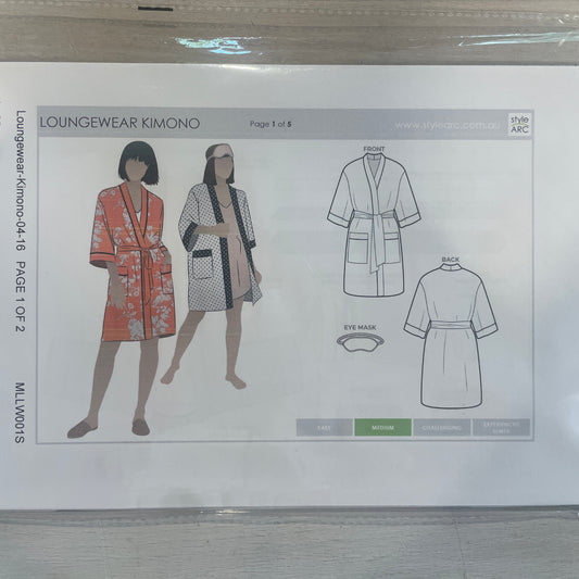 Style Arc loungewear kimono pattern size 18-30