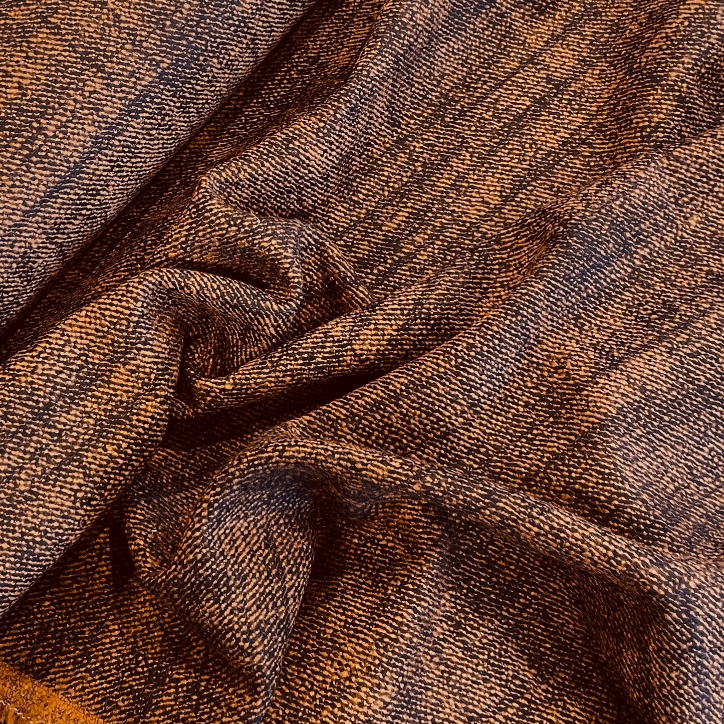 Flamed diagonal lightweight wool coating