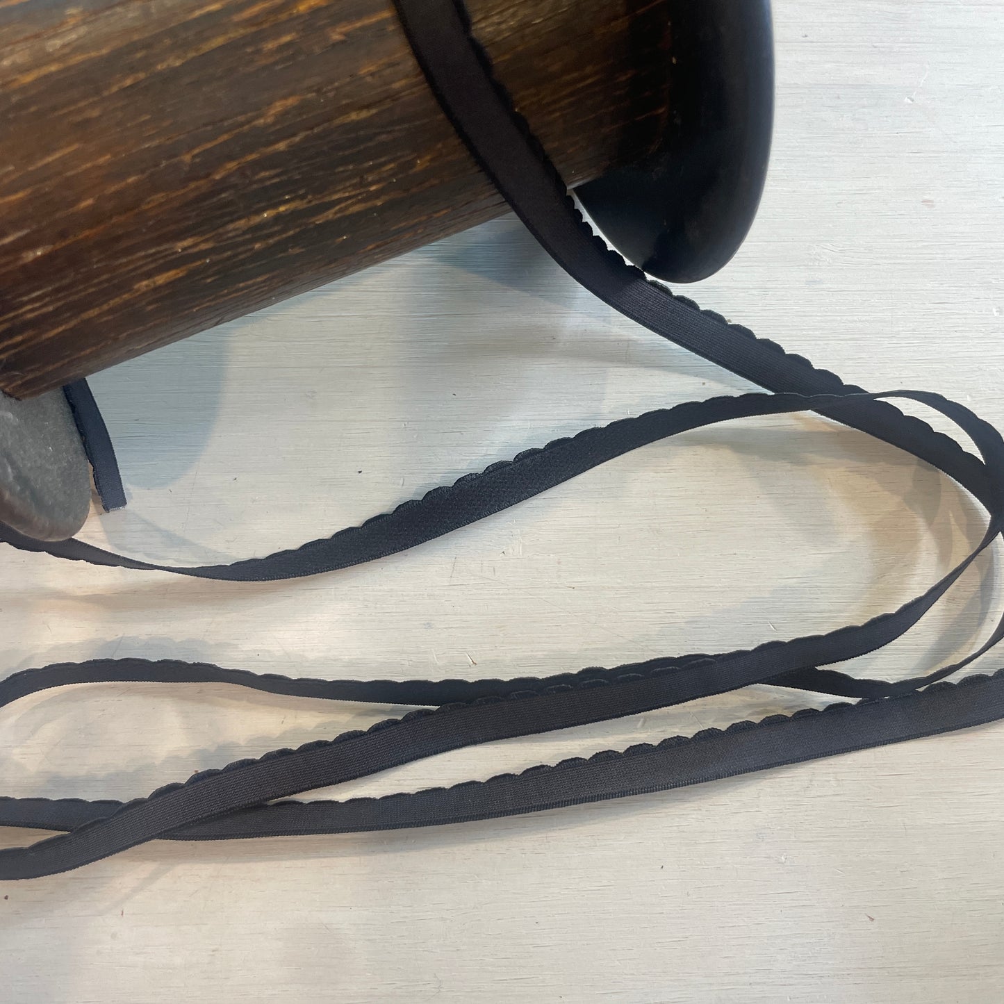 Black 10mm Plush Picot Elastic