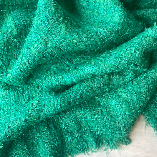 2m Emerald coco tweed suiting