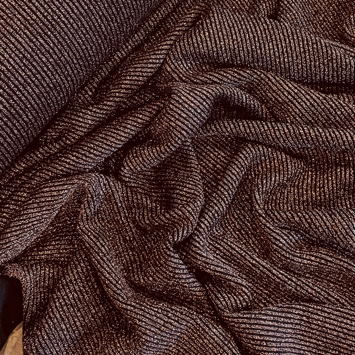 Copper lines lurex jersey