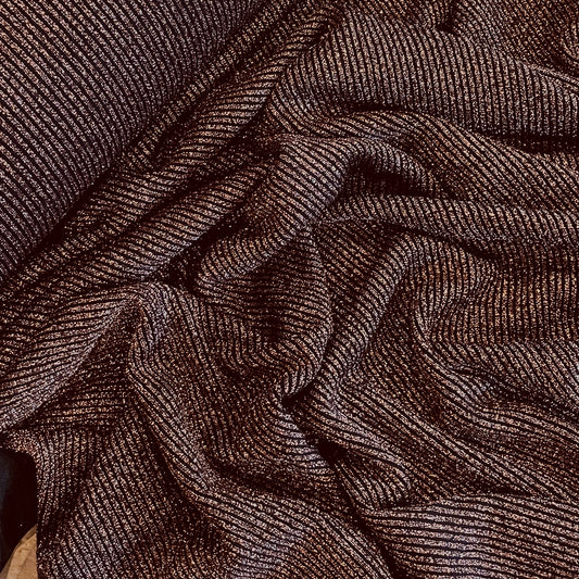Copper lines lurex jersey