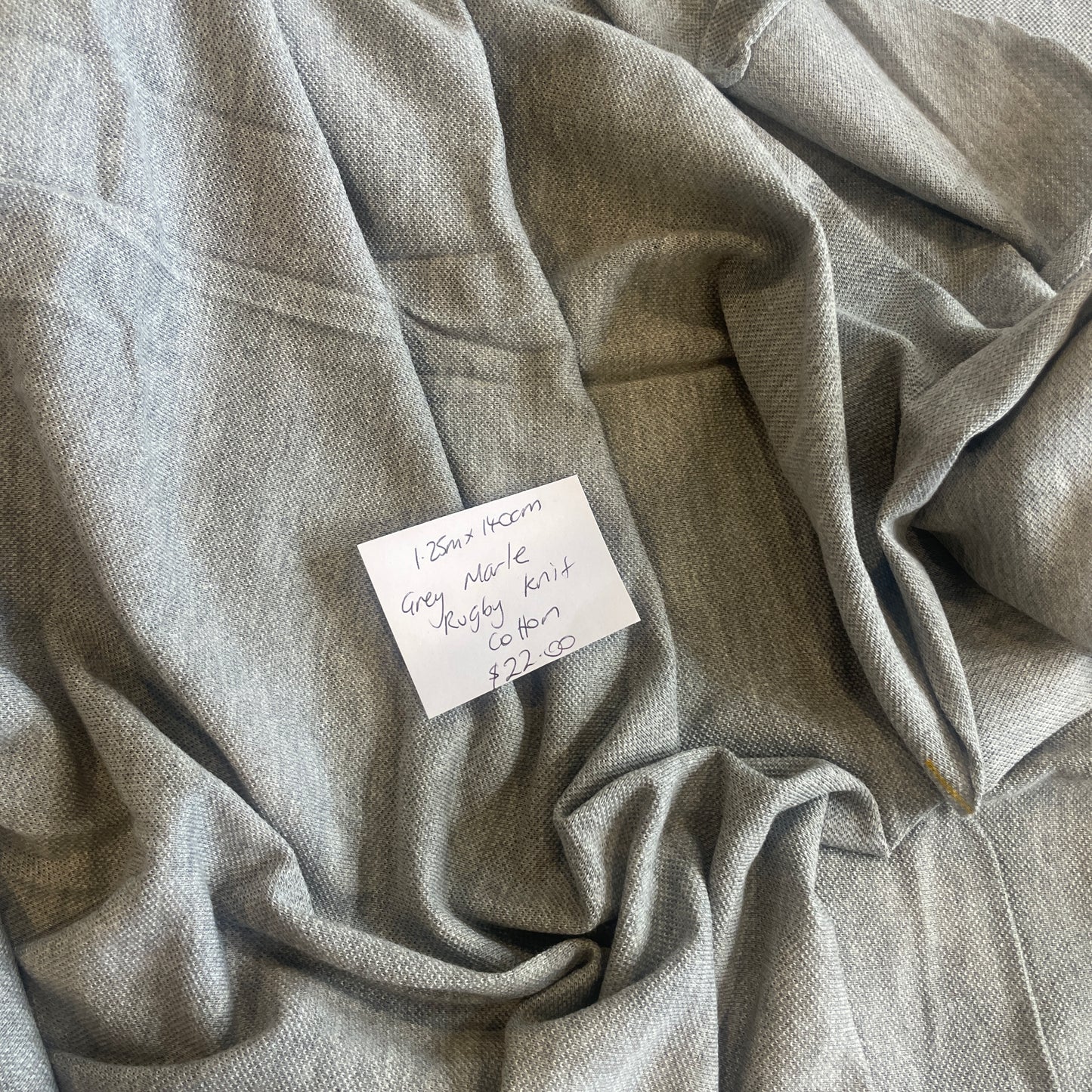 1.25m grey marle rugby knit