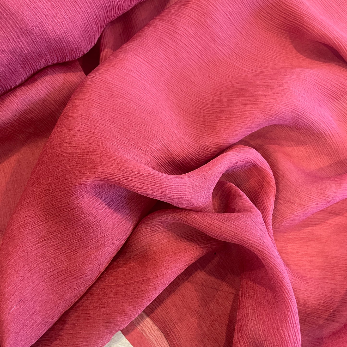 Vintage rose crinkle silk chiffon