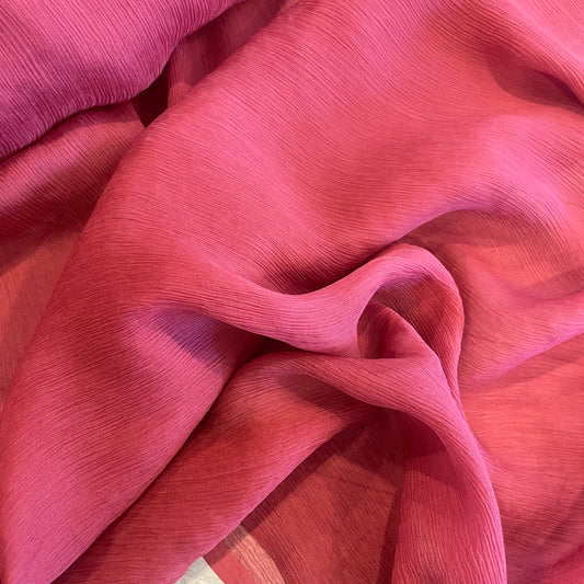 Vintage rose crinkle silk chiffon