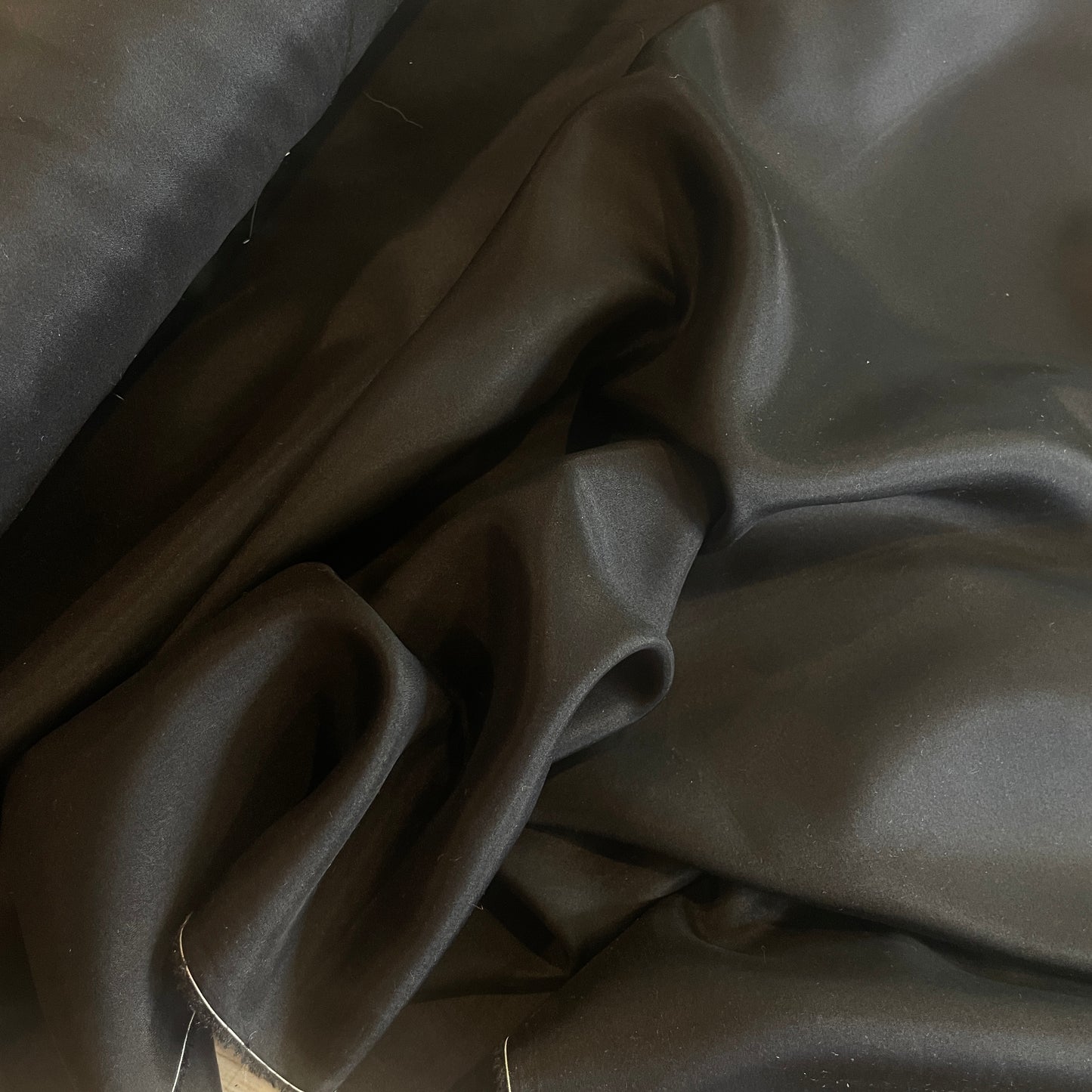 black lightweight silk habotai