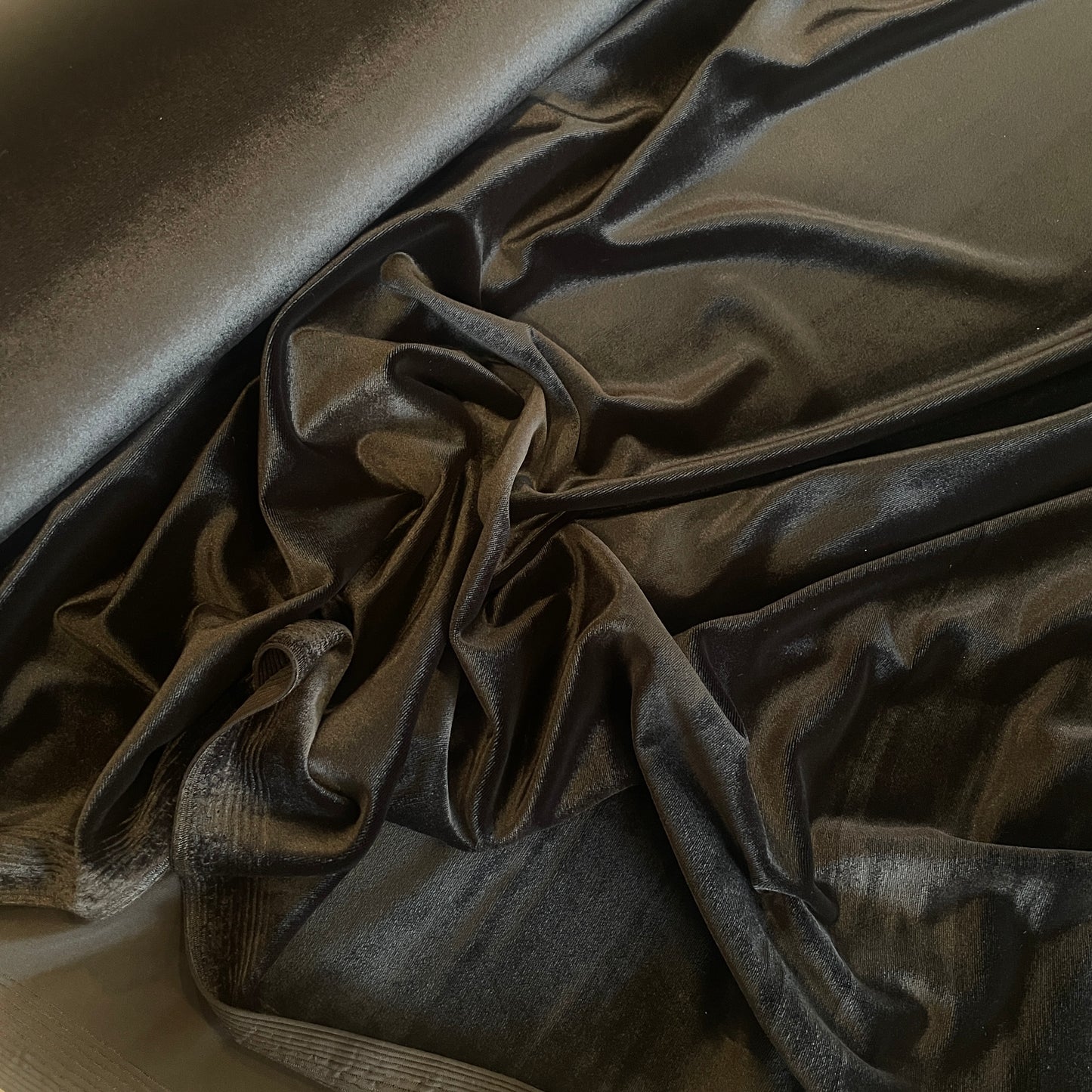 Stalia black stretch velvet