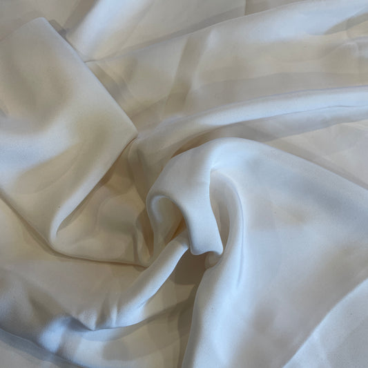 1.8m ivory double face silk twill